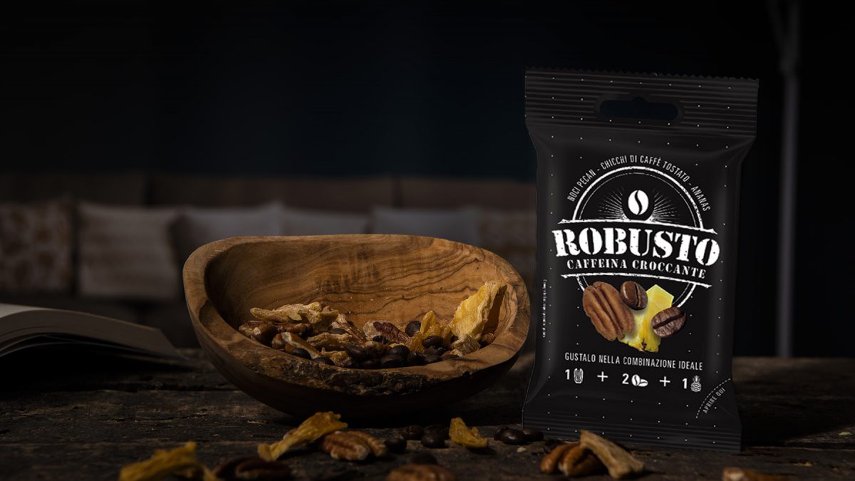 Caffeina croccante: il nuovo snack è “Robusto”