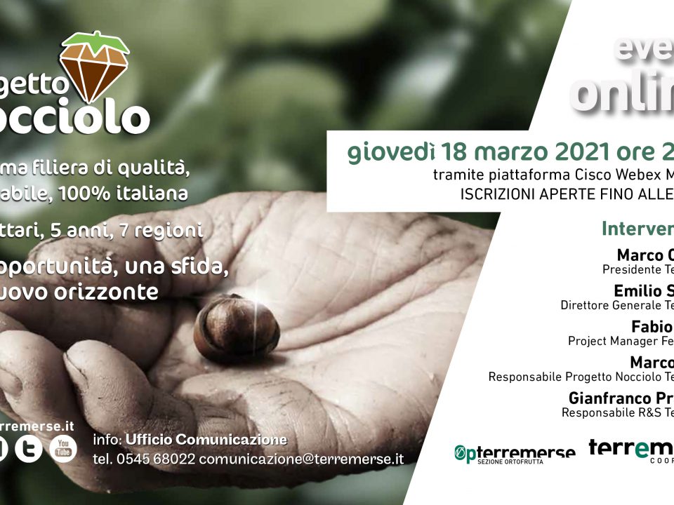 Presentazione online del Progetto Nocciolo Terremerse