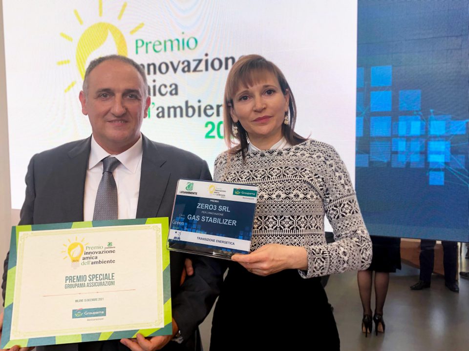 La startup cesenate Zero3 premiata a Milano da Legambiente