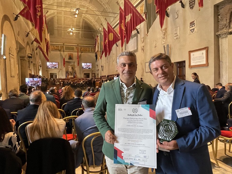 Cantina di Venosa premiata a Roma tra le imprese più sostenibili d’Italia